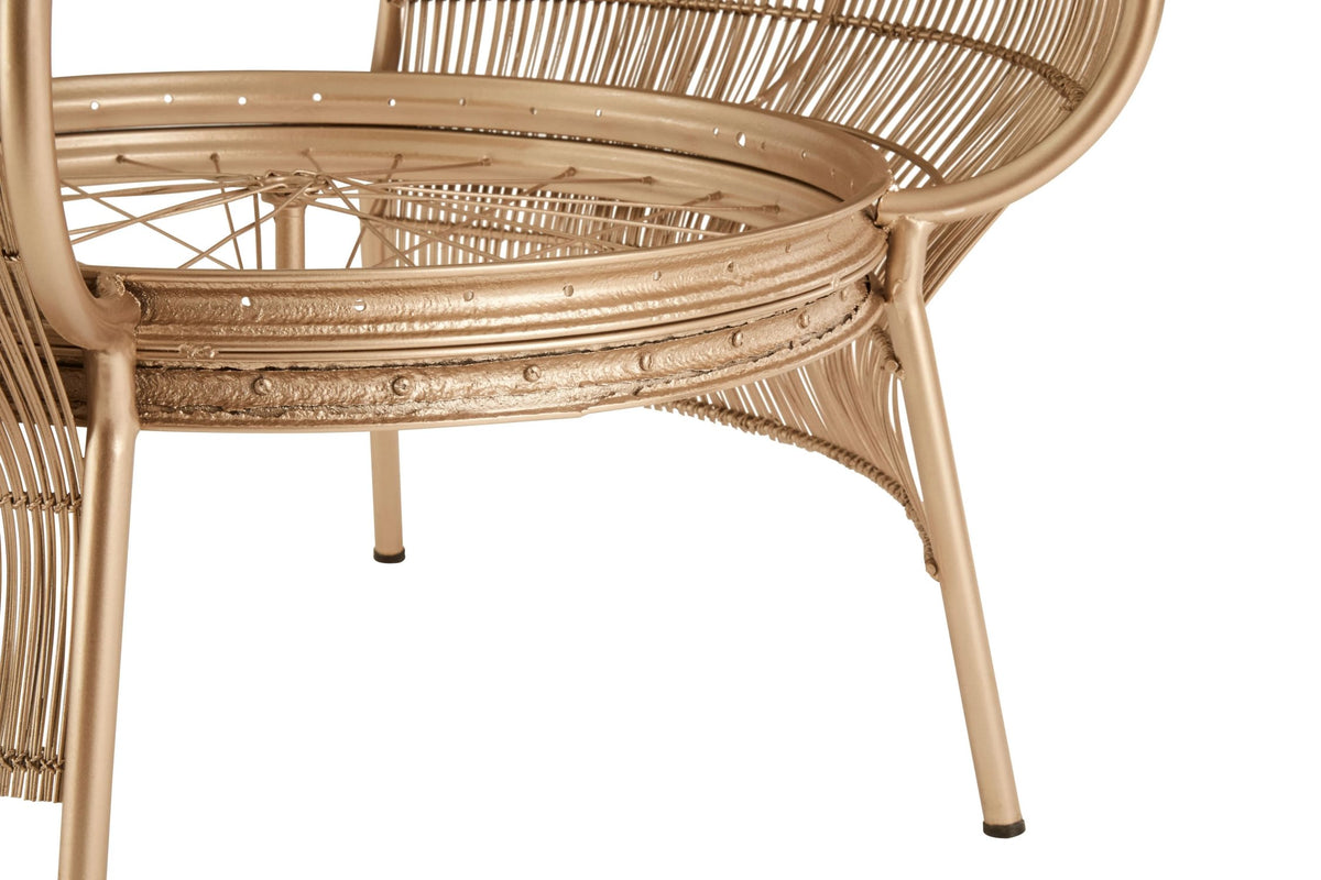Lyndhurst Champagne Gold Finish Bicycle Wheel Design Coffee Table