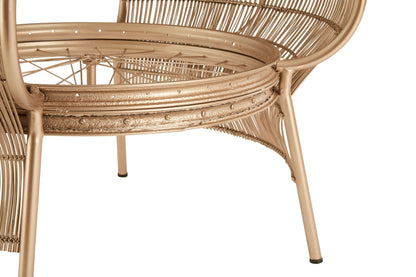 Lyndhurst Champagne Gold Finish Bicycle Wheel Design Coffee Table