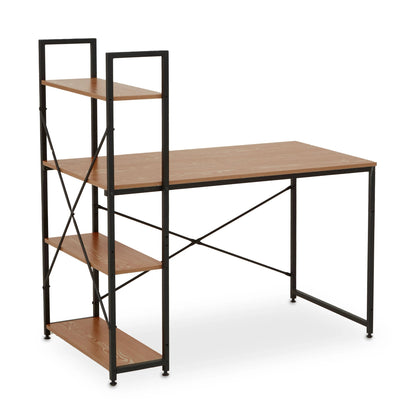Edale Wood Effect Desk with Shelves