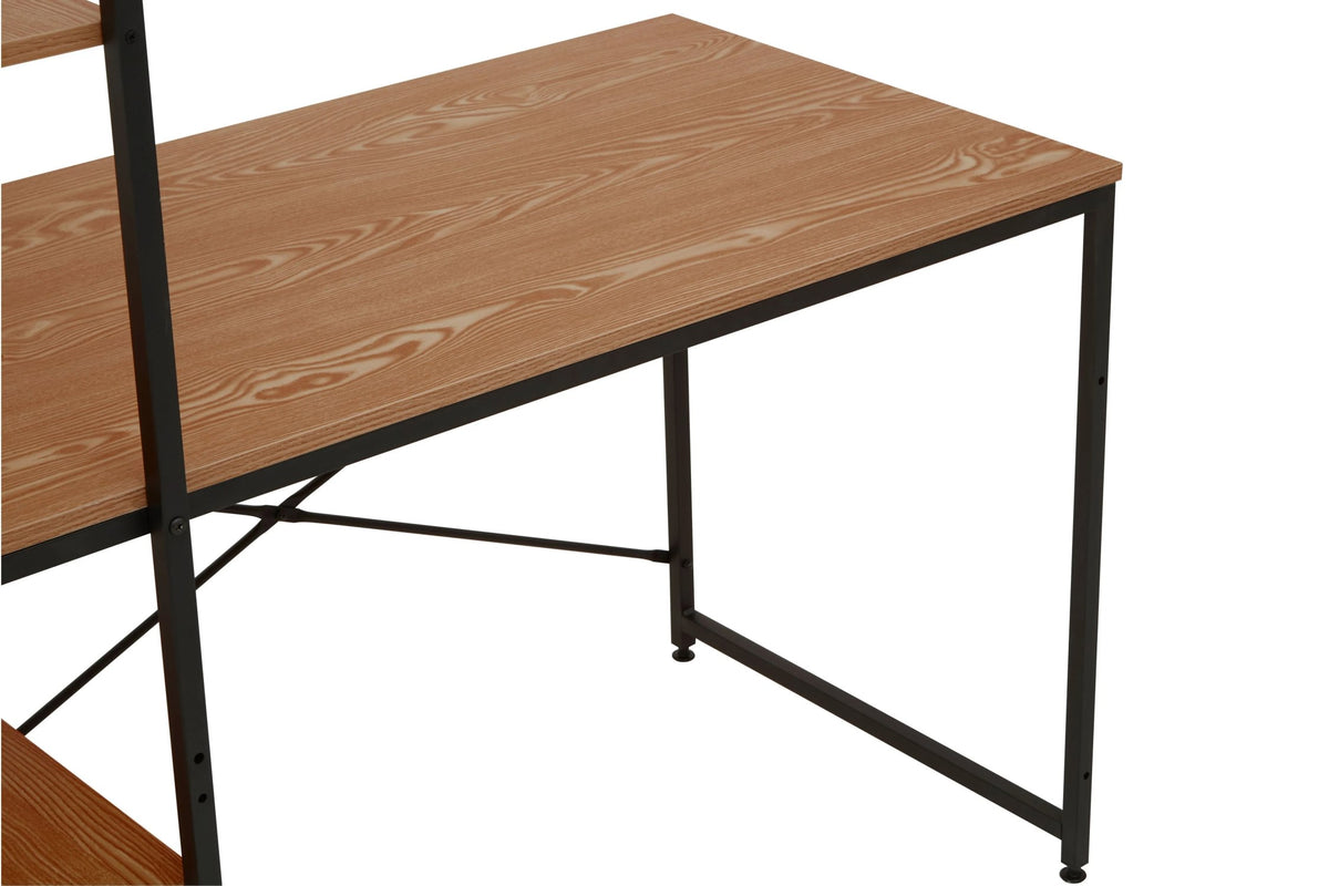 Edale Wood Effect Desk with Shelves