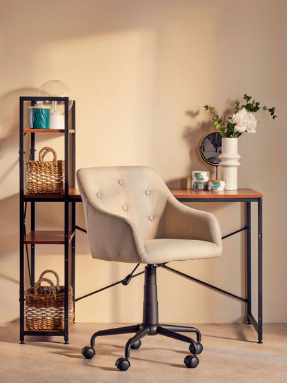 Edale Wood Effect Desk with Shelves