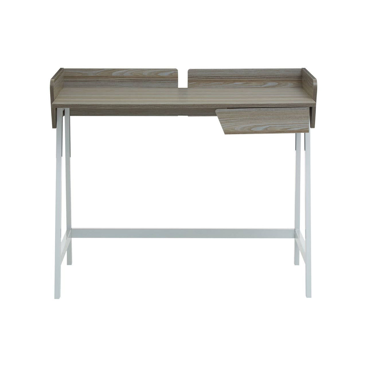 Penzance Light Oak Veneer Desk with 1 Drawer