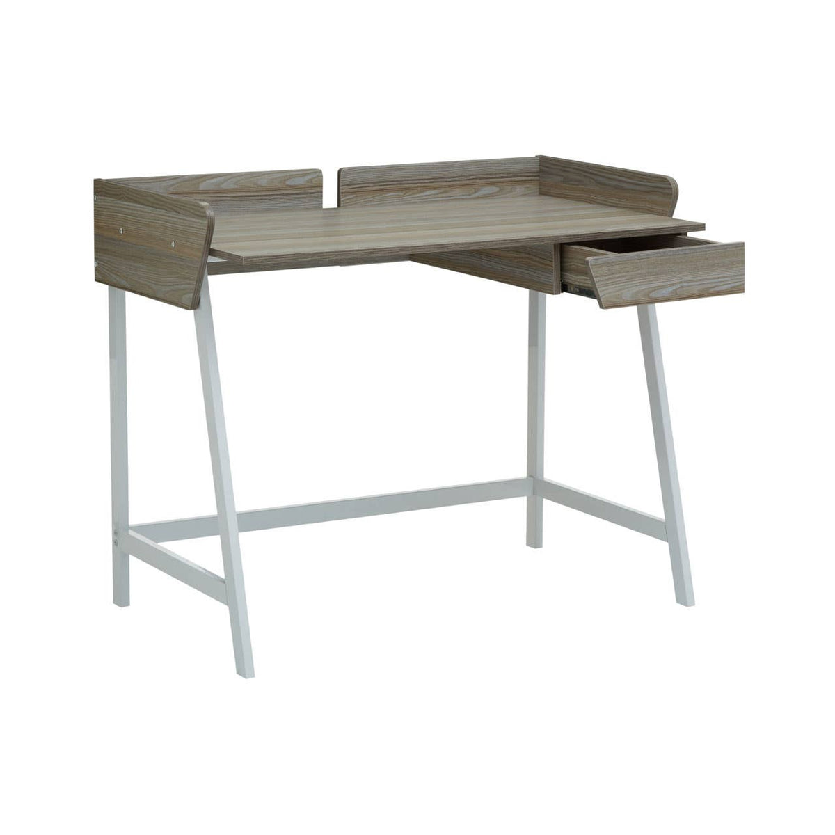 Penzance Light Oak Veneer Desk with 1 Drawer