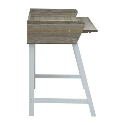 Penzance Light Oak Veneer Desk with 1 Drawer