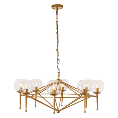 Cambridge Gold 8 Arm Geo Pendant Lamp