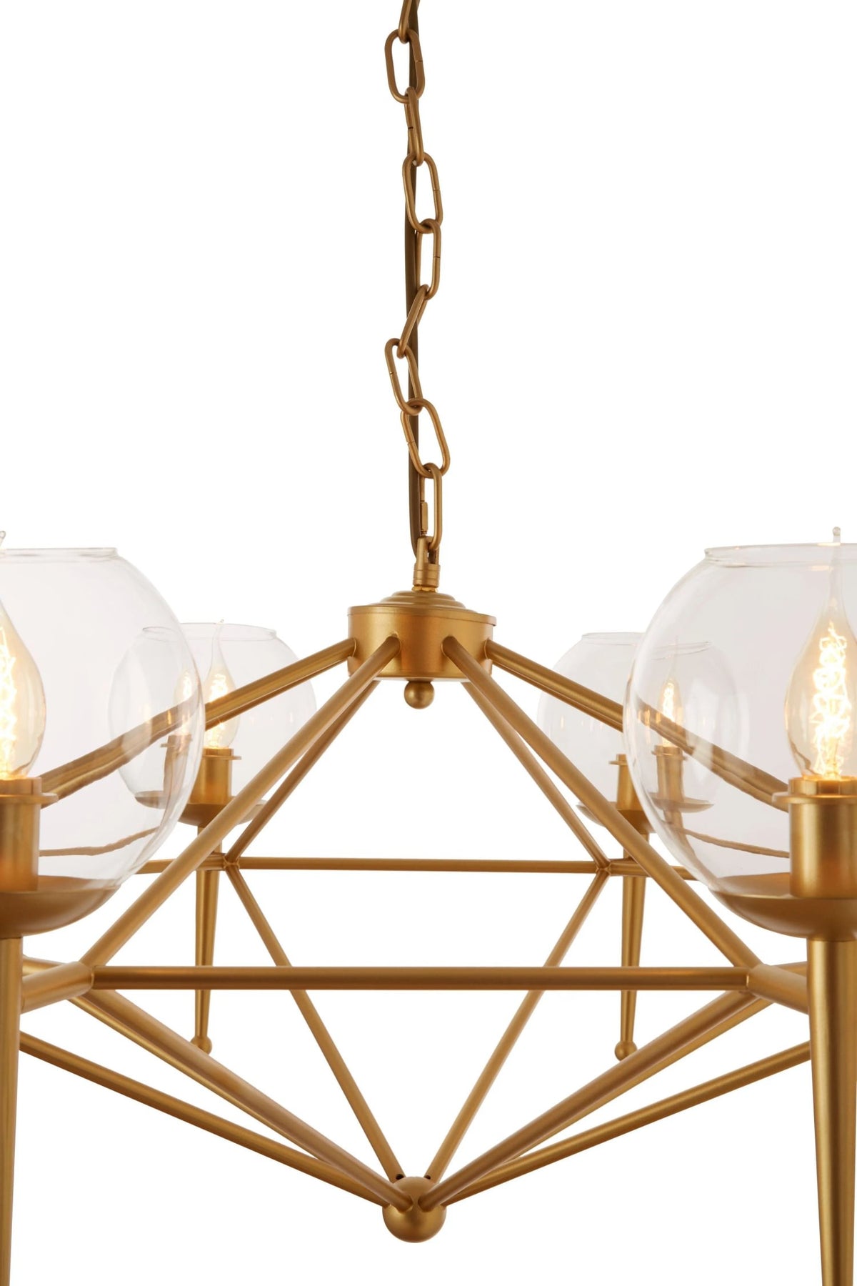 Cambridge Gold 8 Arm Geo Pendant Lamp