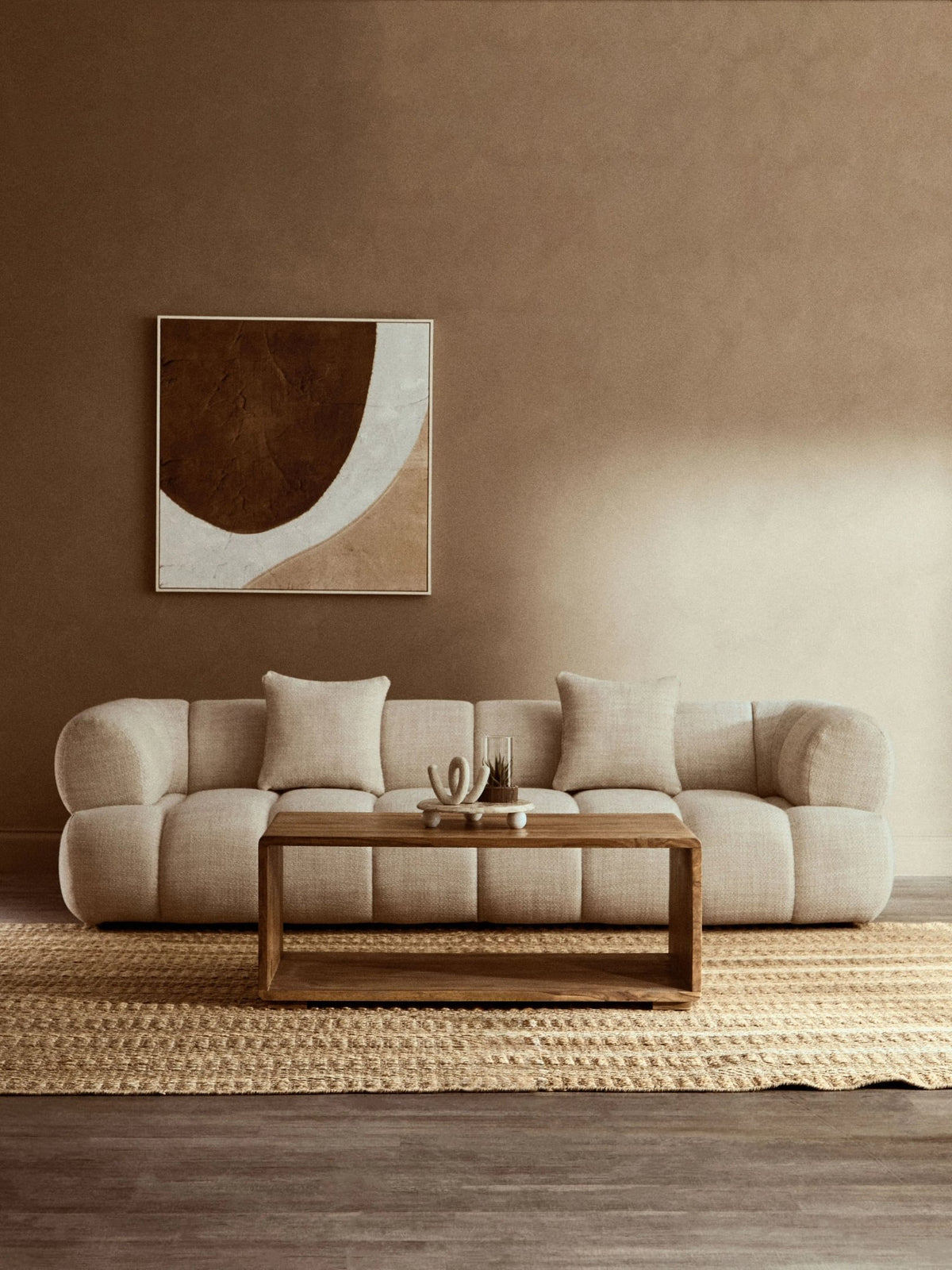 Beverley Cream Linen 3 Seater Curved Sofa