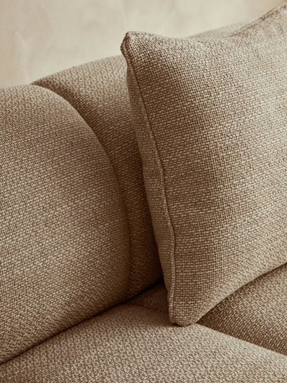Beverley Cream Linen 3 Seater Curved Sofa