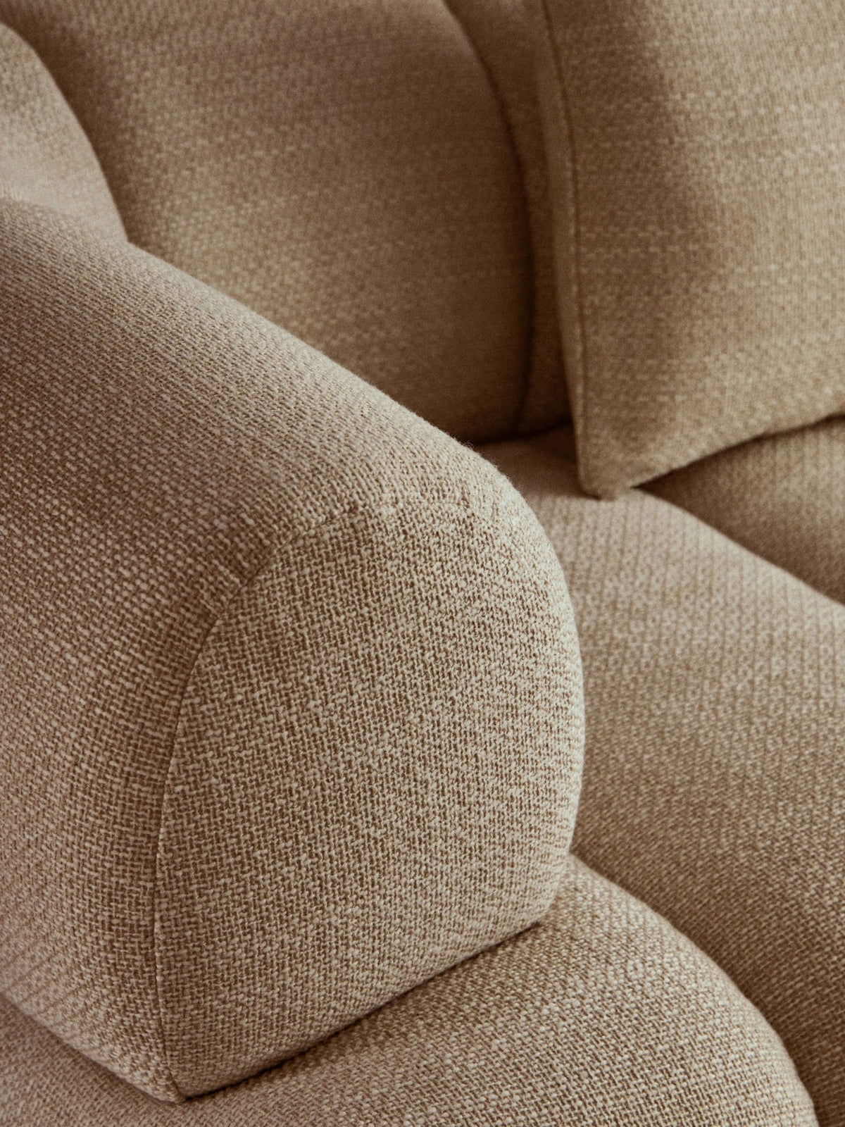 Beverley Cream Linen 3 Seater Curved Sofa