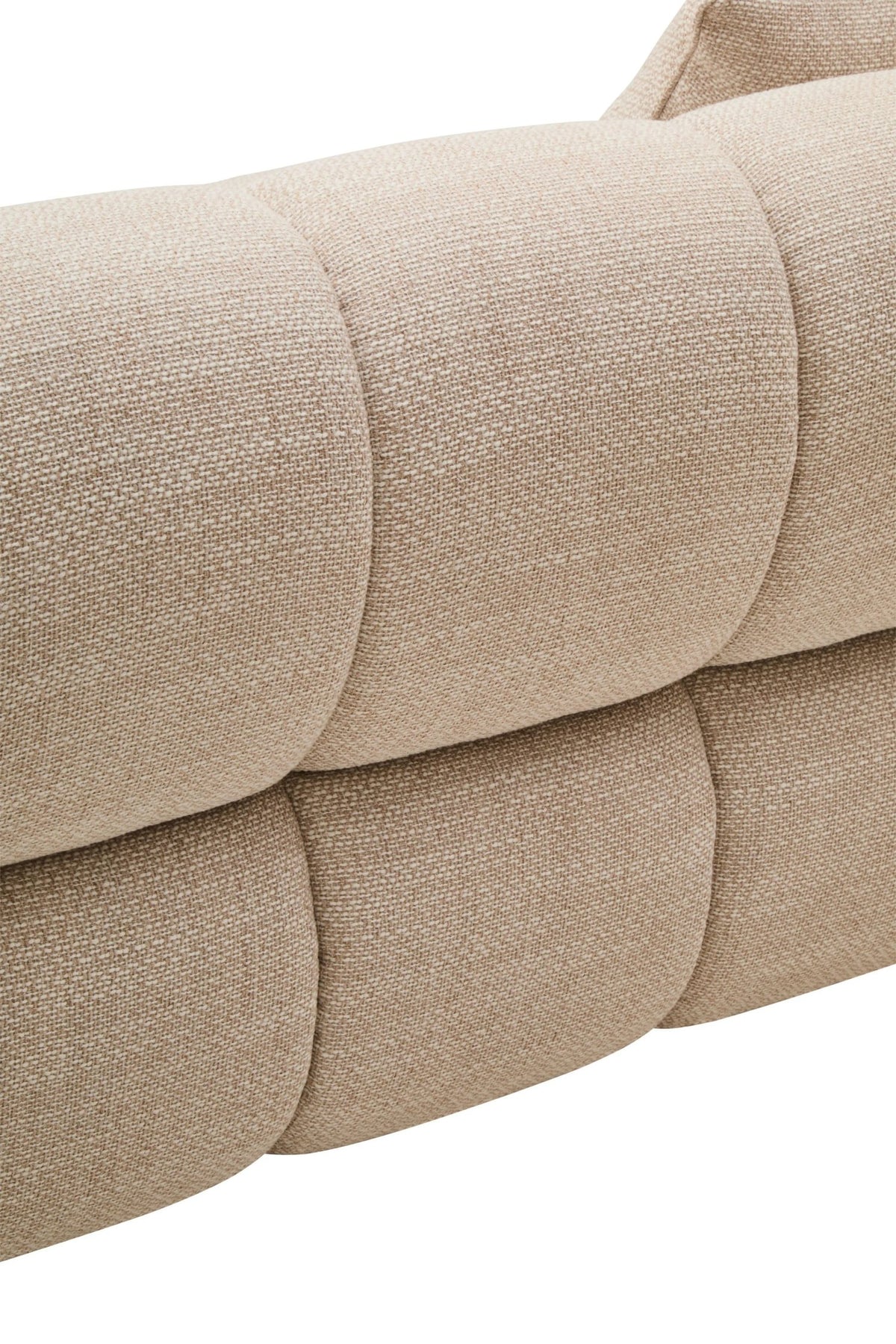 Beverley Cream Linen 3 Seater Curved Sofa