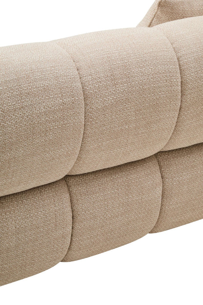 Beverley Cream Linen 3 Seater Curved Sofa