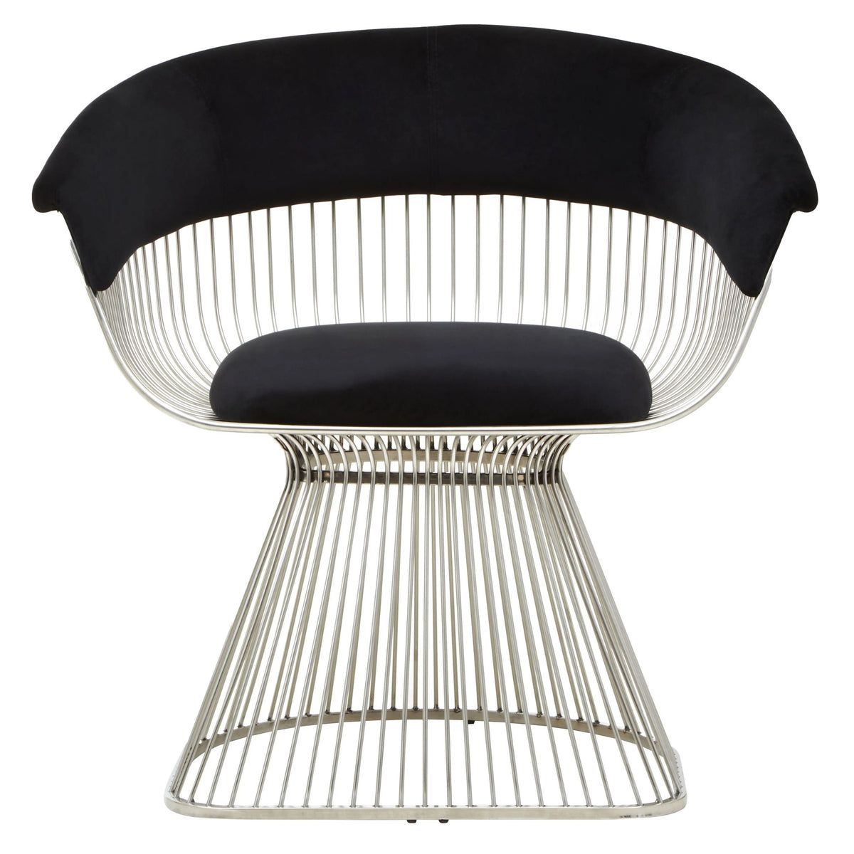 Valencia Velvet Chair #colour_black-silver