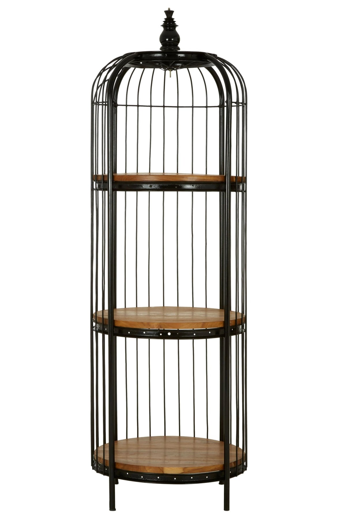 Mousehole Black Finish 3 Tier Birdcage Small Shelf Unit