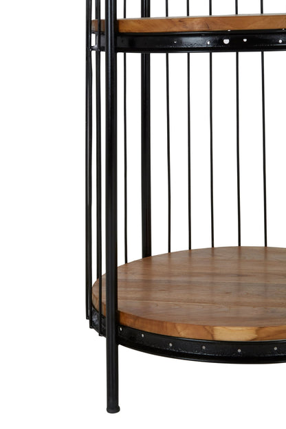 Mousehole Black Finish 3 Tier Birdcage Small Shelf Unit