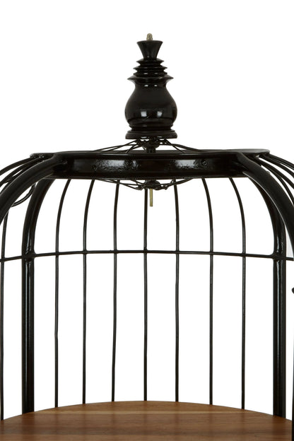 Mousehole Black Finish 3 Tier Birdcage Small Shelf Unit