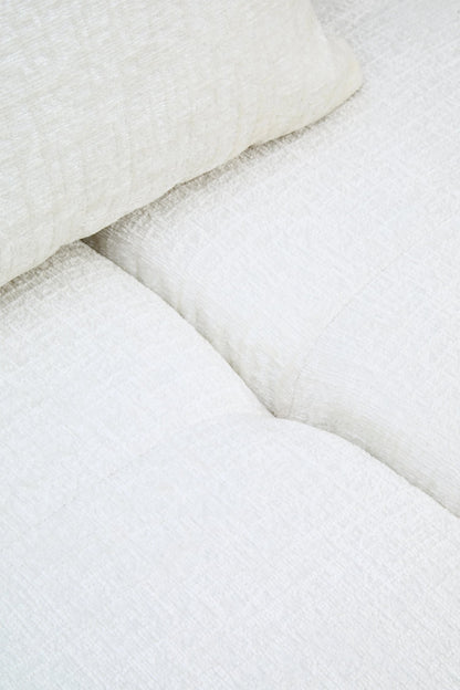 Kirkby Cream Textured Fabric Large 3 Seater Sofa