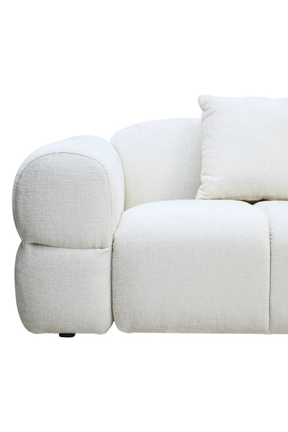 Kirkby Cream Textured Fabric Large 3 Seater Sofa