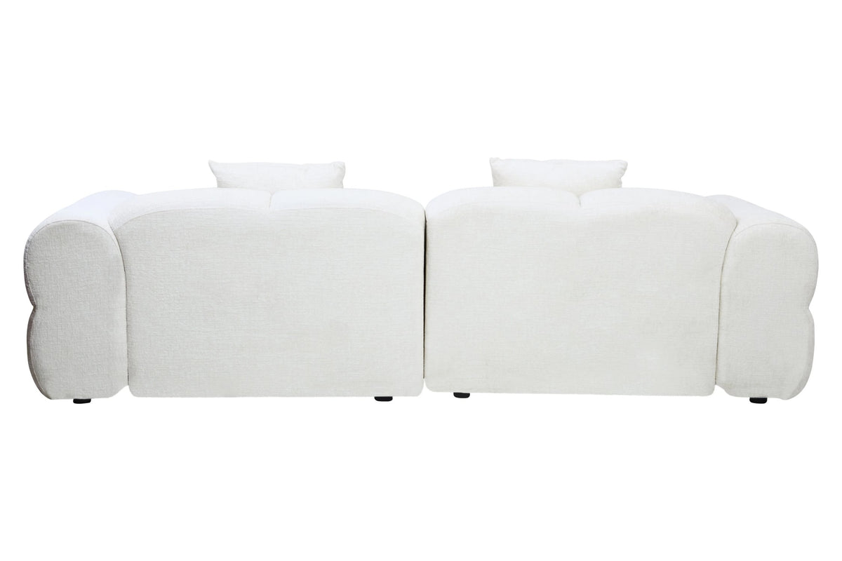 Kirkby Cream Textured Fabric Large 3 Seater Sofa