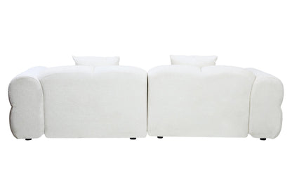 Kirkby Cream Textured Fabric Large 3 Seater Sofa