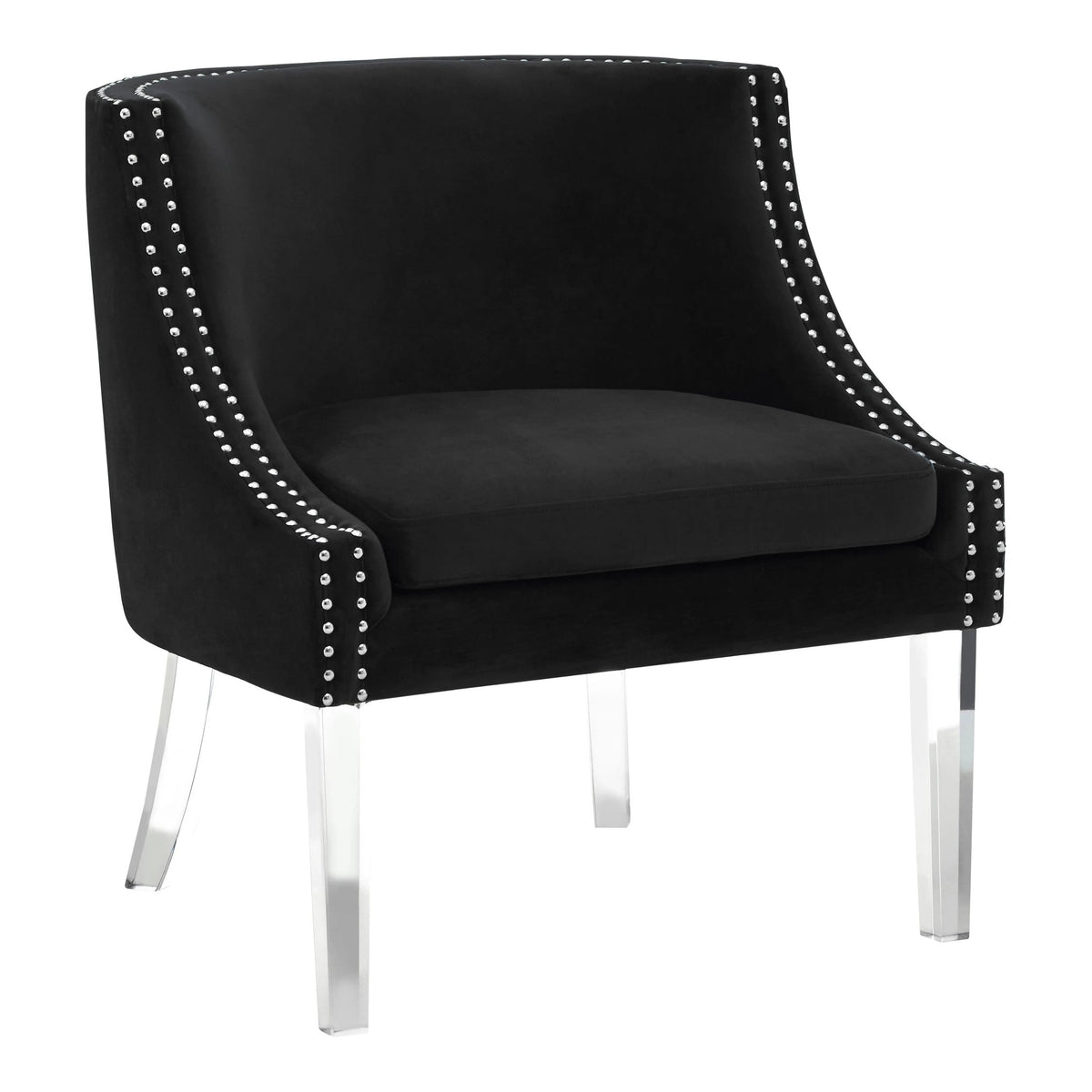Sorrento Velvet Chair with Acrylic Legs 