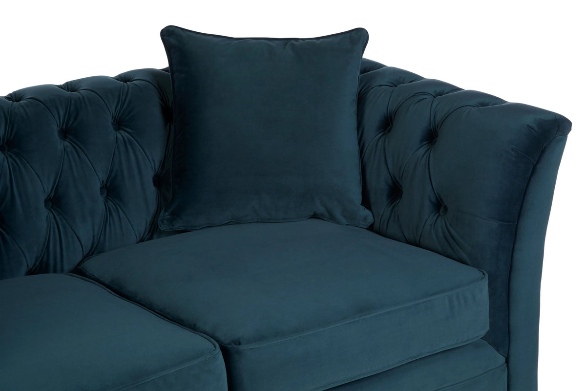 Naples Two Seat Velvet Sofa #colour_midnight-blue