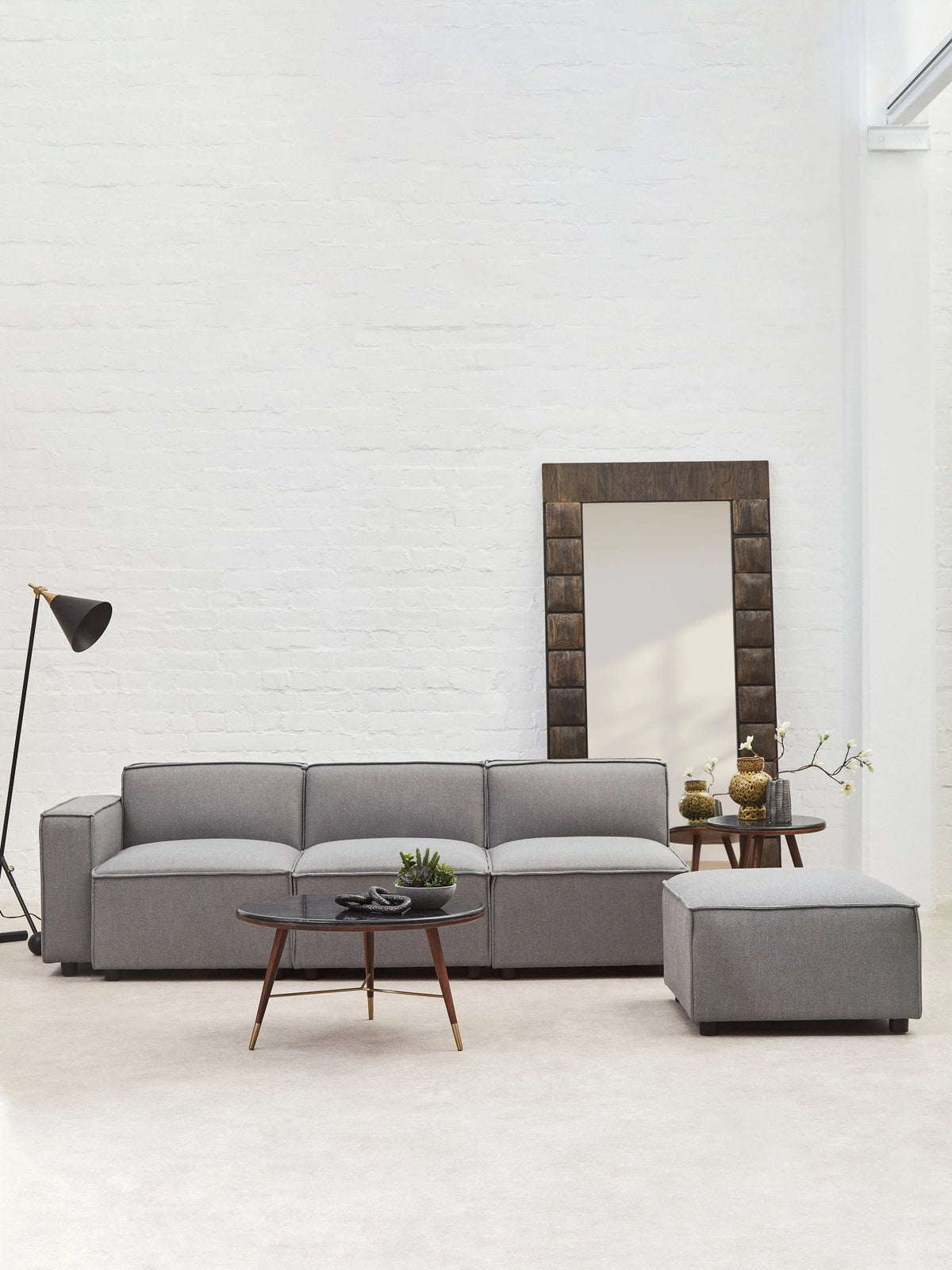 Marylebone Grey Fabric Modular Sofa (left-hand)