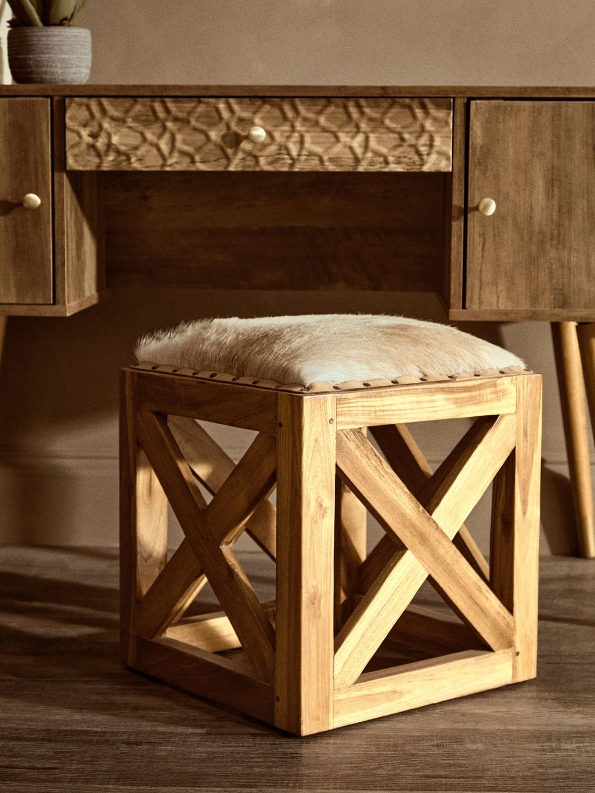 Mayfair Wood Veneer Desk with Storage