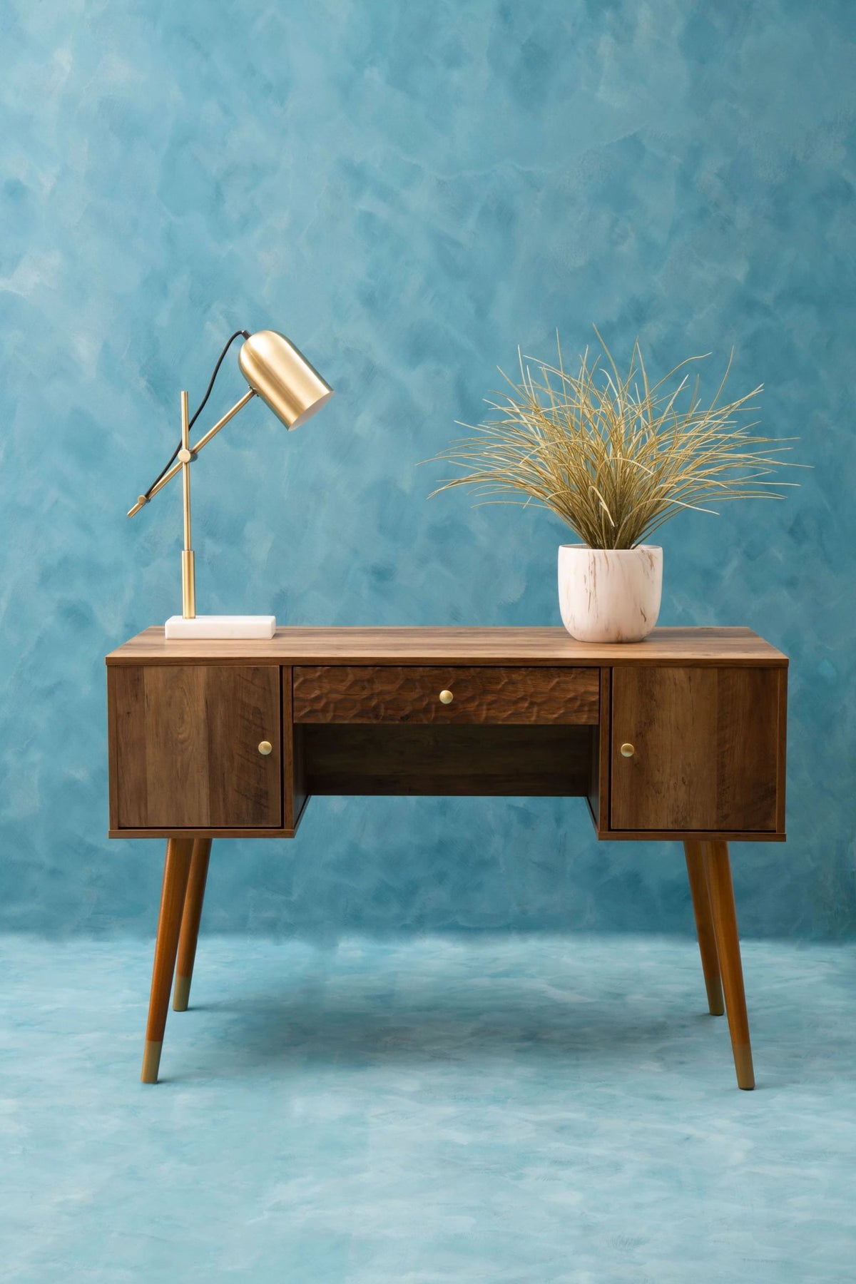 Mayfair Wood Veneer Desk with Storage