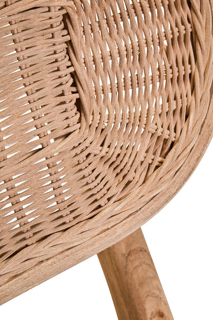 Stirling Beige Fabric and Elm Wood Dining Chair 