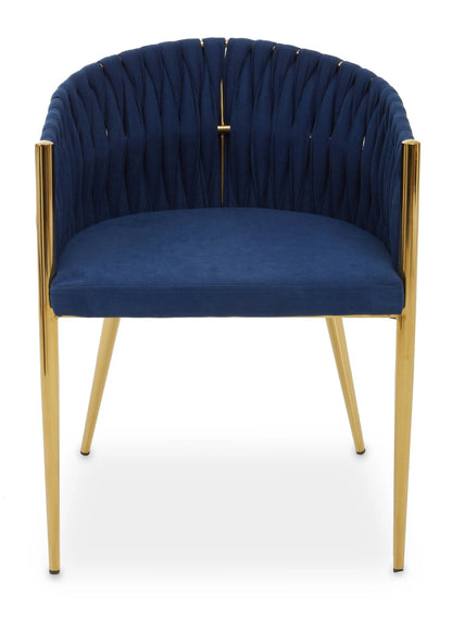 Richmond Blue Dining Chair with Woven Back