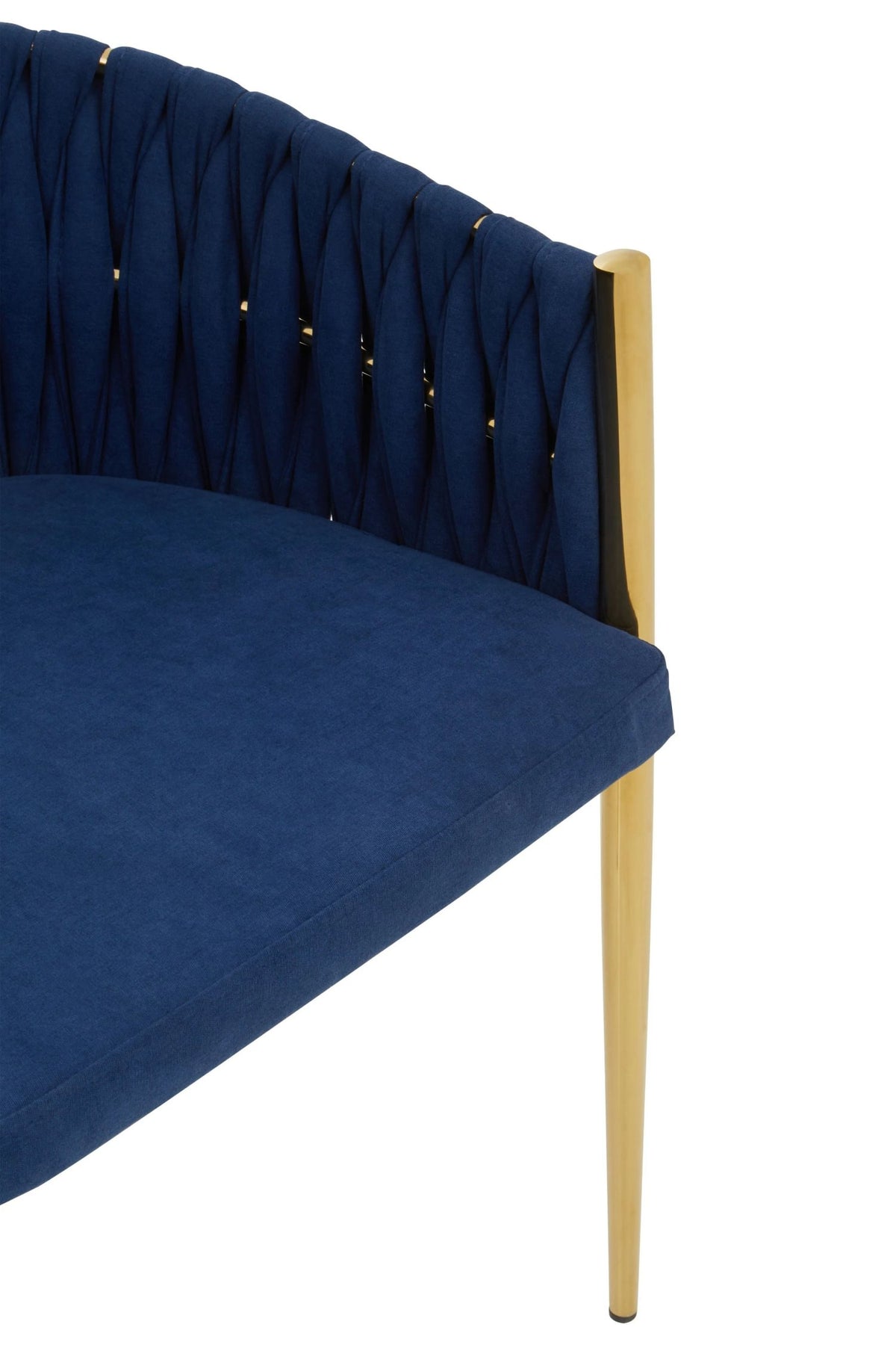 Richmond Blue Dining Chair with Woven Back