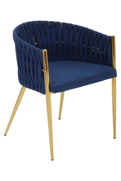 Richmond Blue Dining Chair with Woven Back