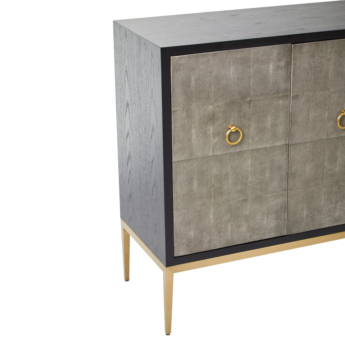 Valencia Grey Shagreen Effect 4 Door Sideboard