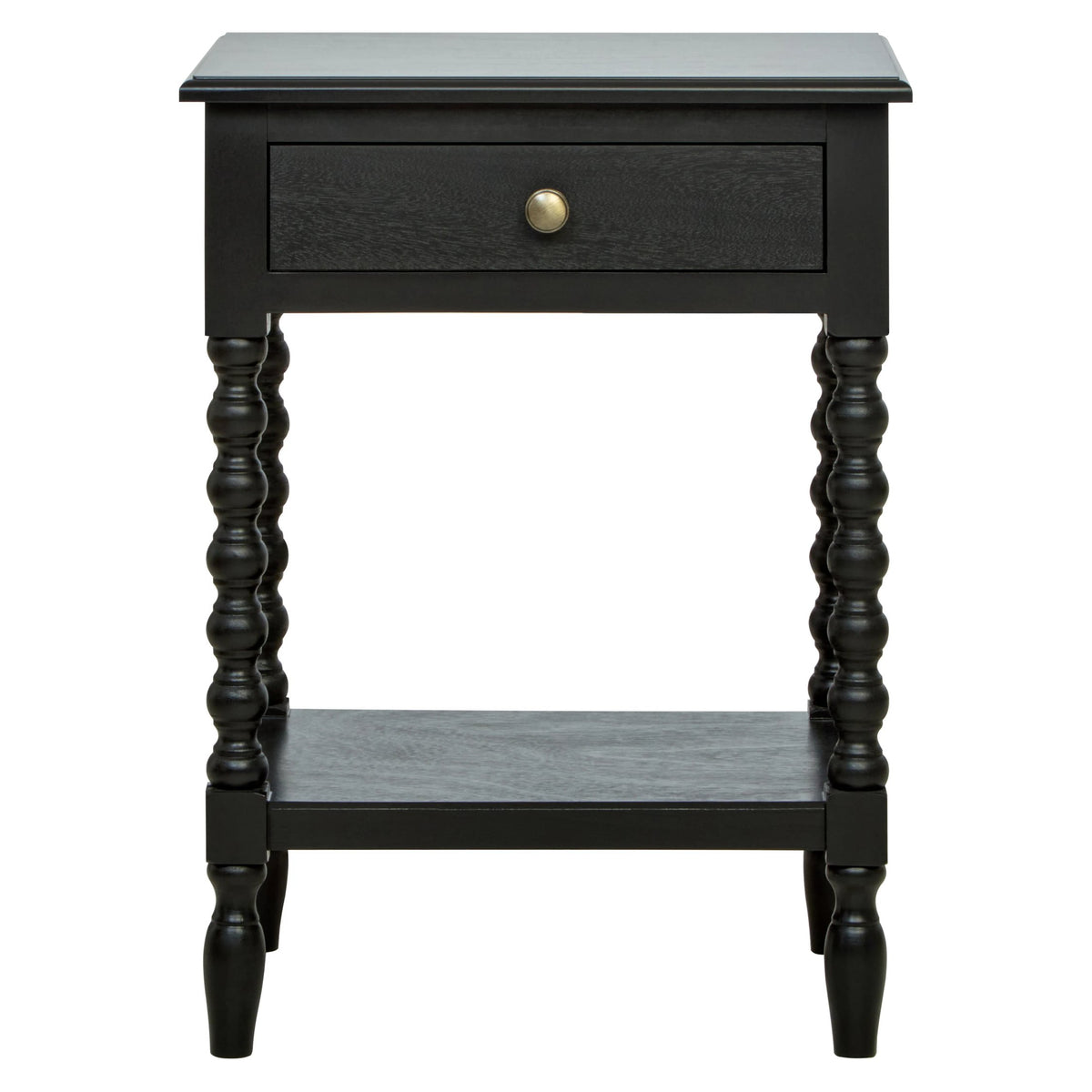 Savoy One Drawer Bobble Detail Wooden Bedside Table 