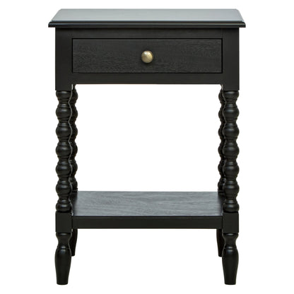 Savoy One Drawer Bobble Detail Wooden Bedside Table 