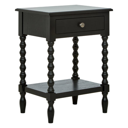 Savoy One Drawer Bobble Detail Wooden Bedside Table 