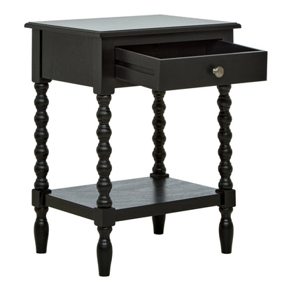 Savoy One Drawer Bobble Detail Wooden Bedside Table 