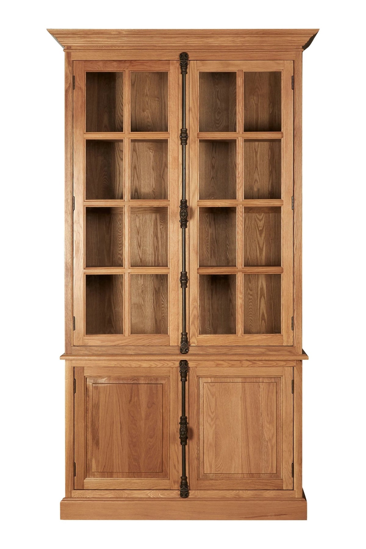 Cannes Oak Wood Tall Cabinet #colour_natural