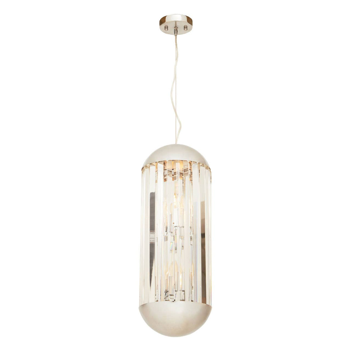 Vienna 6 Bulb Small Crystal Pendant Light #colour_chrome