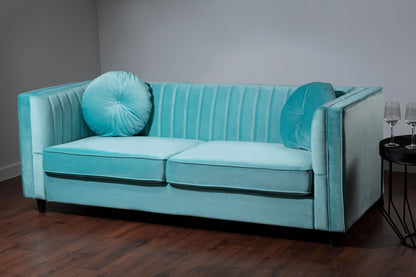 Hudson Three Seat Velvet Sofa 