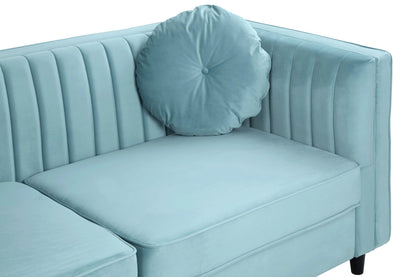 Hudson Three Seat Velvet Sofa 