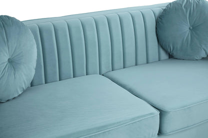 Hudson Three Seat Velvet Sofa 