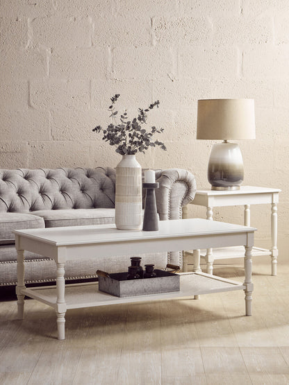 Savoy Wooden Side Table with Lower Shelf 