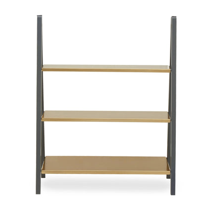 Devon Grey and Gold Finish Three Tier Ladder Shelf Unit