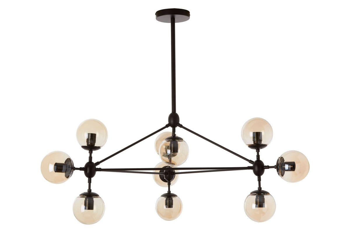 Cambridge 10 Arm Pendant Light #colour_matte-black