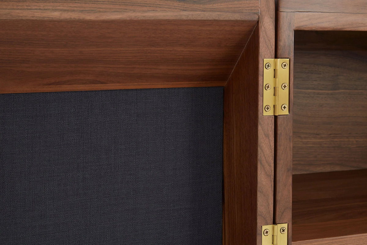 Hudson Walnut Wood 2 Door and Drawers Sideboard