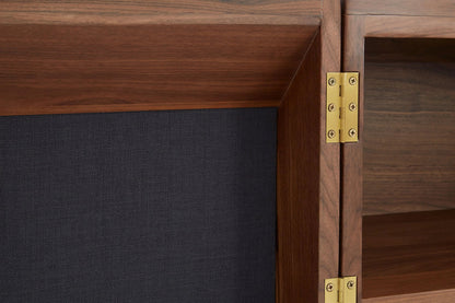 Hudson Walnut Wood 2 Door and Drawers Sideboard