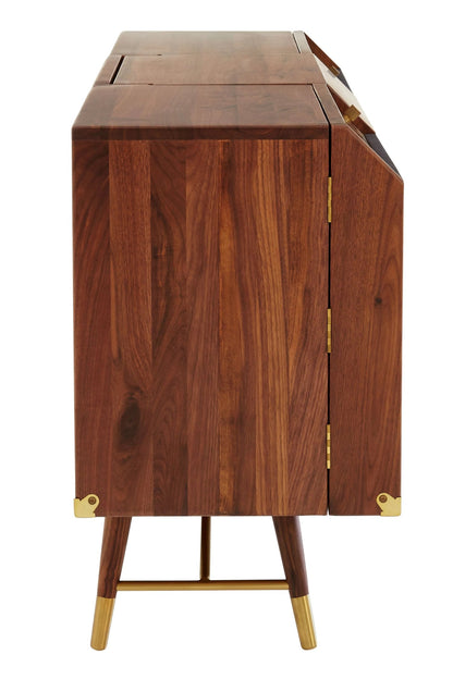 Hudson Walnut Wood 2 Door and Drawers Sideboard
