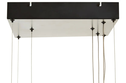 Worthing Black Finish Triple Rectangular Pendant Light