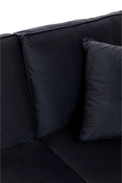 Whitby Three Seat Velvet Right Chaise Sofa 